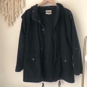 forever 21 | black hooded jacket